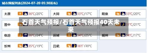 石首天气预报/石首天气预报40天未来-第1张图片