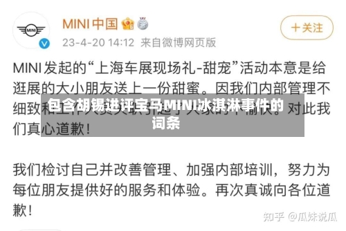 包含胡锡进评宝马MINI冰淇淋事件的词条-第1张图片