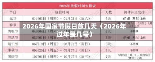 2026年国家节假日放几天（2026年过年是几号）-第1张图片