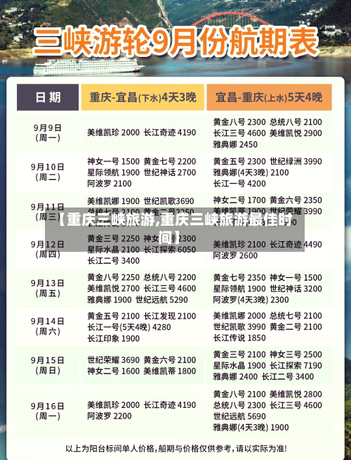 【重庆三峡旅游,重庆三峡旅游最佳时间】-第1张图片