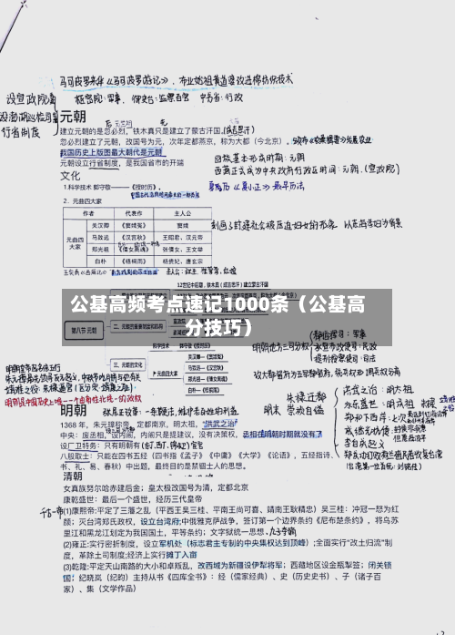 公基高频考点速记1000条(公基高分技巧)-第1张图片