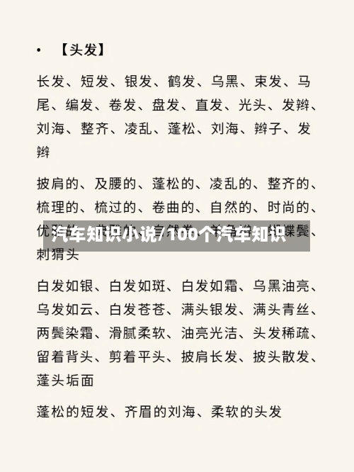 汽车知识小说/100个汽车知识-第1张图片
