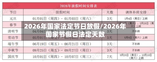 2026年国家法定节日放假/2026年国家节假日法定天数-第1张图片