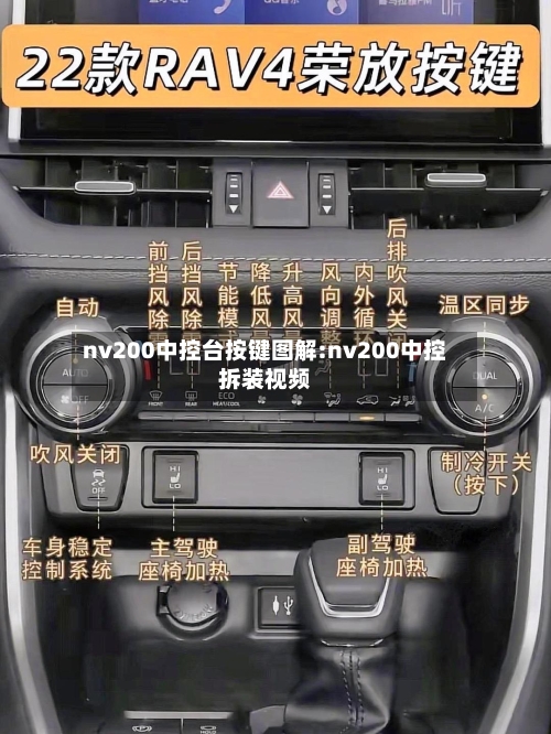 nv200中控台按键图解:nv200中控拆装视频-第1张图片