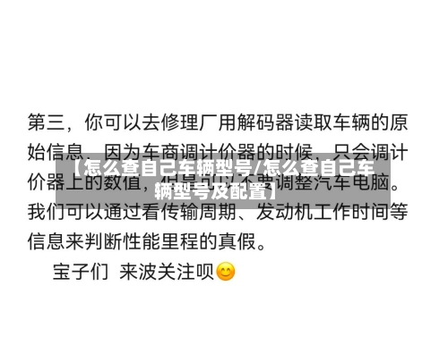 【怎么查自己车辆型号/怎么查自己车辆型号及配置】-第1张图片