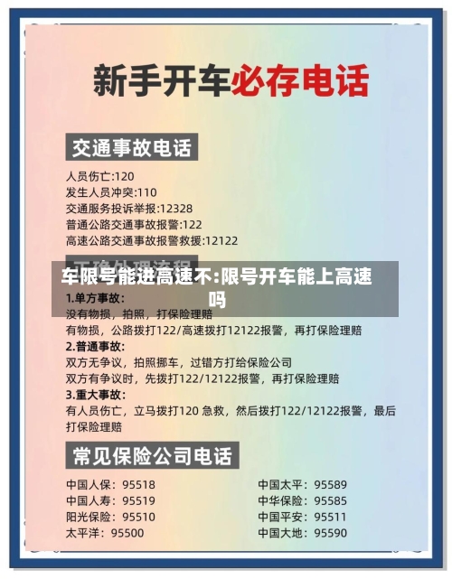 车限号能进高速不:限号开车能上高速吗-第1张图片
