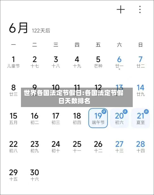 世界各国法定节假日:各国法定节假日天数排名-第1张图片