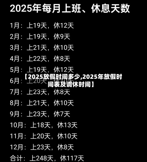 【2025放假时间多少,2025年放假时间表及调休时间】-第1张图片