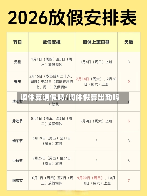 调休算请假吗/调休假算出勤吗-第1张图片